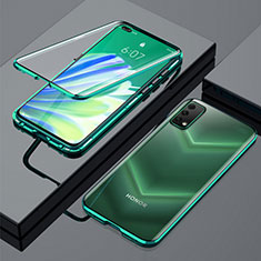 Custodia Lusso Alluminio Laterale Specchio 360 Gradi Cover per Huawei Honor V30 5G Verde