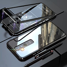 Custodia Lusso Alluminio Laterale Specchio 360 Gradi Cover per Huawei Mate 20 Lite Nero