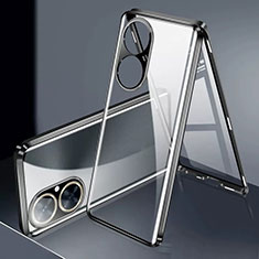 Custodia Lusso Alluminio Laterale Specchio 360 Gradi Cover per Huawei Nova 11i Nero