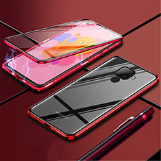 Custodia Lusso Alluminio Laterale Specchio 360 Gradi Cover per Huawei Nova 5z Rosso