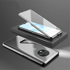 Custodia Lusso Alluminio Laterale Specchio 360 Gradi Cover per OnePlus 7T Nero