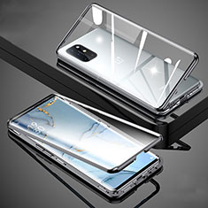 Custodia Lusso Alluminio Laterale Specchio 360 Gradi Cover per OnePlus 8T 5G Nero