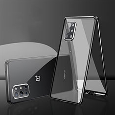 Custodia Lusso Alluminio Laterale Specchio 360 Gradi Cover per OnePlus 9RT 5G Nero