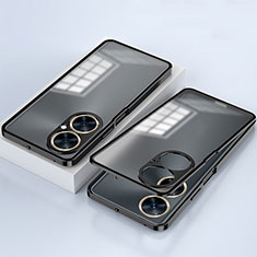 Custodia Lusso Alluminio Laterale Specchio 360 Gradi Cover per OnePlus Nord CE 3 5G Nero