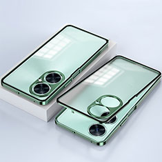 Custodia Lusso Alluminio Laterale Specchio 360 Gradi Cover per OnePlus Nord CE 3 Lite 5G Verde