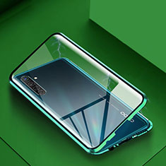 Custodia Lusso Alluminio Laterale Specchio 360 Gradi Cover per Oppo K5 Verde