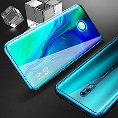 Custodia Lusso Alluminio Laterale Specchio 360 Gradi Cover per Oppo Reno Verde