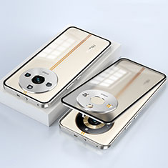 Custodia Lusso Alluminio Laterale Specchio 360 Gradi Cover per Realme 11 Pro 5G Argento