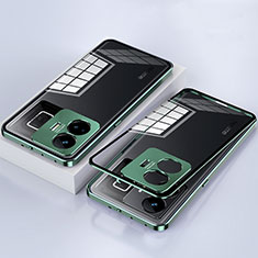 Custodia Lusso Alluminio Laterale Specchio 360 Gradi Cover per Realme GT Neo5 240W 5G Verde
