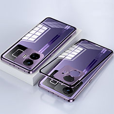 Custodia Lusso Alluminio Laterale Specchio 360 Gradi Cover per Realme GT Neo5 240W 5G Viola