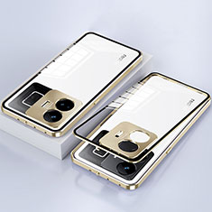 Custodia Lusso Alluminio Laterale Specchio 360 Gradi Cover per Realme GT Neo5 5G Oro