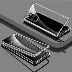 Custodia Lusso Alluminio Laterale Specchio 360 Gradi Cover per Realme Narzo 30 5G Argento