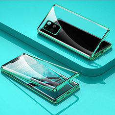 Custodia Lusso Alluminio Laterale Specchio 360 Gradi Cover per Realme V11 5G Verde