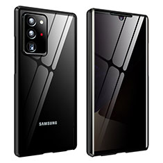 Custodia Lusso Alluminio Laterale Specchio 360 Gradi Cover per Samsung Galaxy Note 20 Ultra 5G Nero