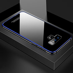 Custodia Lusso Alluminio Laterale Specchio 360 Gradi Cover per Samsung Galaxy Note 9 Blu e Nero