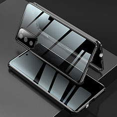 Custodia Lusso Alluminio Laterale Specchio 360 Gradi Cover per Samsung Galaxy S20 FE 5G Nero