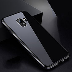 Custodia Lusso Alluminio Laterale Specchio 360 Gradi Cover per Samsung Galaxy S9 Nero