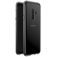 Custodia Lusso Alluminio Laterale Specchio 360 Gradi Cover per Samsung Galaxy S9 Plus Nero