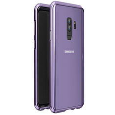 Custodia Lusso Alluminio Laterale Specchio 360 Gradi Cover per Samsung Galaxy S9 Plus Viola