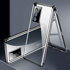 Custodia Lusso Alluminio Laterale Specchio 360 Gradi Cover per Vivo iQOO 9 SE 5G Nero