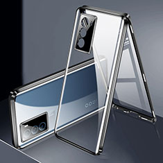 Custodia Lusso Alluminio Laterale Specchio 360 Gradi Cover per Vivo iQOO Neo5 SE 5G Nero