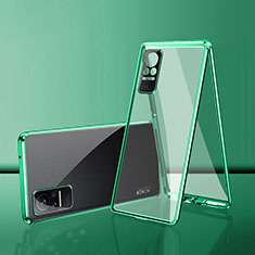 Custodia Lusso Alluminio Laterale Specchio 360 Gradi Cover per Xiaomi Civi 1S 5G Verde