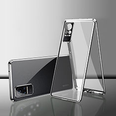 Custodia Lusso Alluminio Laterale Specchio 360 Gradi Cover per Xiaomi Civi 5G Argento