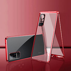 Custodia Lusso Alluminio Laterale Specchio 360 Gradi Cover per Xiaomi Civi 5G Rosso