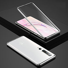 Custodia Lusso Alluminio Laterale Specchio 360 Gradi Cover per Xiaomi Mi 10 Pro Argento