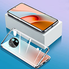 Custodia Lusso Alluminio Laterale Specchio 360 Gradi Cover per Xiaomi Mi 10i 5G Argento