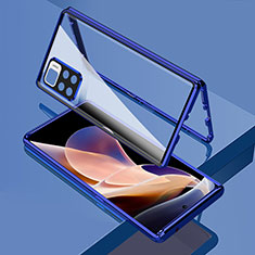 Custodia Lusso Alluminio Laterale Specchio 360 Gradi Cover per Xiaomi Mi 11i 5G (2022) Blu