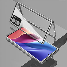 Custodia Lusso Alluminio Laterale Specchio 360 Gradi Cover per Xiaomi Mi 11X 5G Argento