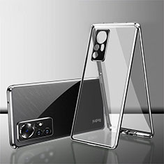 Custodia Lusso Alluminio Laterale Specchio 360 Gradi Cover per Xiaomi Mi 12 5G Argento
