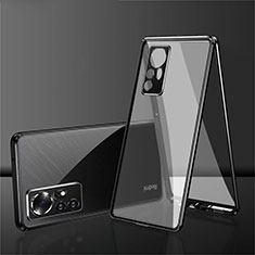 Custodia Lusso Alluminio Laterale Specchio 360 Gradi Cover per Xiaomi Mi 12 5G Nero