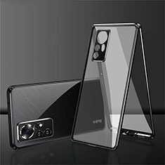 Custodia Lusso Alluminio Laterale Specchio 360 Gradi Cover per Xiaomi Mi 12S 5G Nero