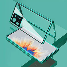 Custodia Lusso Alluminio Laterale Specchio 360 Gradi Cover per Xiaomi Mi Mix 4 5G Verde