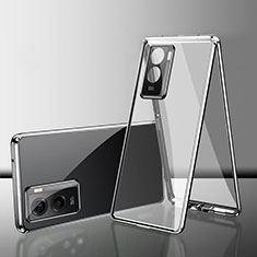Custodia Lusso Alluminio Laterale Specchio 360 Gradi Cover per Xiaomi Poco C51 Argento
