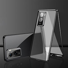 Custodia Lusso Alluminio Laterale Specchio 360 Gradi Cover per Xiaomi Poco C51 Nero