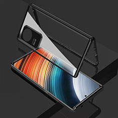 Custodia Lusso Alluminio Laterale Specchio 360 Gradi Cover per Xiaomi Poco F4 5G Nero