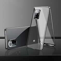Custodia Lusso Alluminio Laterale Specchio 360 Gradi Cover per Xiaomi POCO M3 Pro 5G Nero
