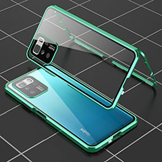 Custodia Lusso Alluminio Laterale Specchio 360 Gradi Cover per Xiaomi Poco X3 GT 5G Verde