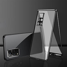 Custodia Lusso Alluminio Laterale Specchio 360 Gradi Cover per Xiaomi Redmi Note 11 4G (2022) Nero