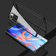 Custodia Lusso Alluminio Laterale Specchio 360 Gradi Cover per Xiaomi Redmi Note 11 5G Nero