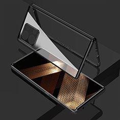 Custodia Lusso Alluminio Laterale Specchio 360 Gradi Cover per Xiaomi Redmi Note 13 5G Nero