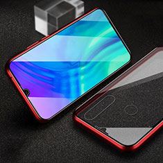 Custodia Lusso Alluminio Laterale Specchio 360 Gradi Cover T01 per Huawei Honor 20i Rosso