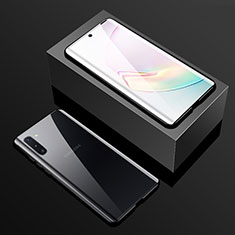 Custodia Lusso Alluminio Laterale Specchio 360 Gradi Cover T01 per Samsung Galaxy Note 10 Nero