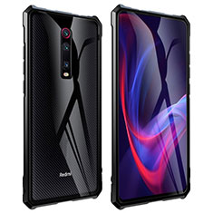 Custodia Lusso Alluminio Laterale Specchio 360 Gradi Cover T01 per Xiaomi Redmi K20 Nero