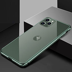 Custodia Lusso Alluminio Laterale Specchio 360 Gradi Cover T02 per Apple iPhone 11 Pro Grigio