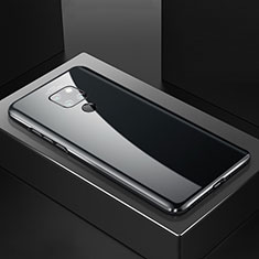 Custodia Lusso Alluminio Laterale Specchio 360 Gradi Cover T02 per Huawei Mate 20 Nero