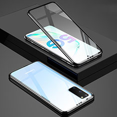 Custodia Lusso Alluminio Laterale Specchio 360 Gradi Cover T02 per Samsung Galaxy S20 Nero